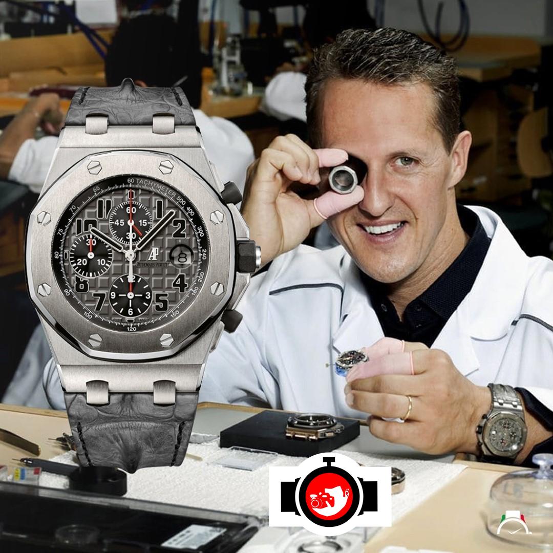 pilot Michael Schumacher spotted wearing a Audemars Piguet 26170TI