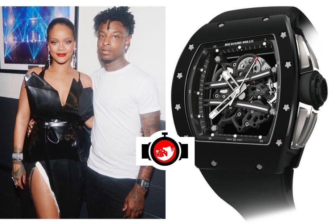rapper 21 Savage spotted wearing a Richard Mille RM61-01