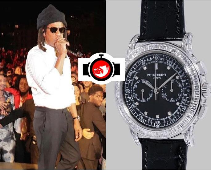 rapper Jay-Z spotted wearing a Patek Philippe 5071P