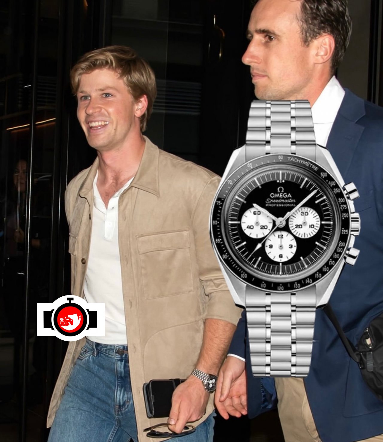 television presenter Robert Irwin spotted wearing a Omega 3570.50.00