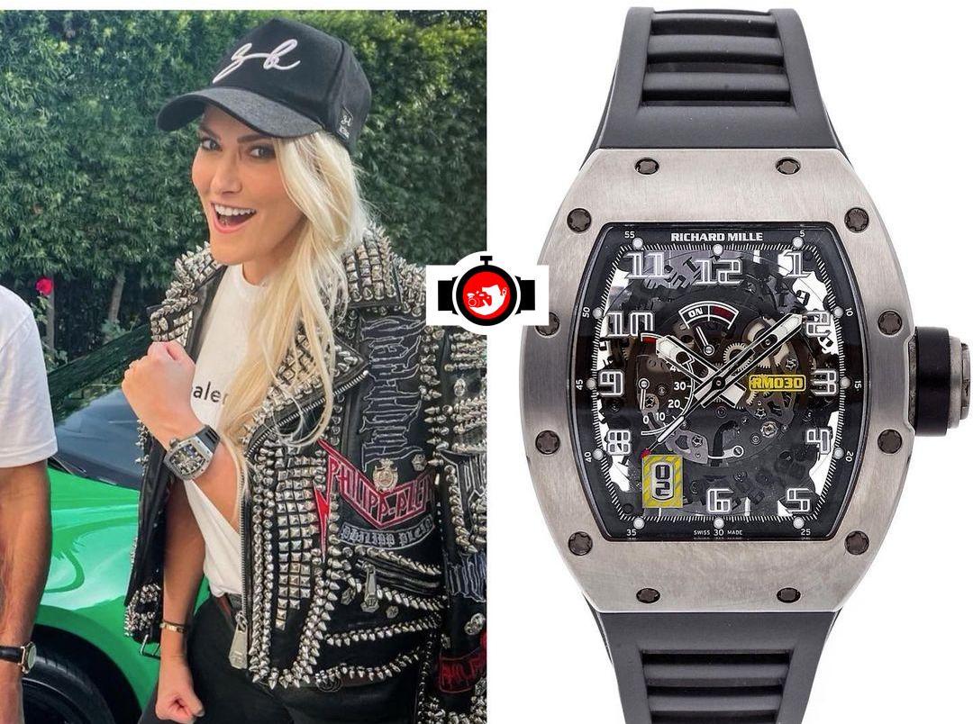 youtuber SuperCar Blondie spotted wearing a Richard Mille RM30