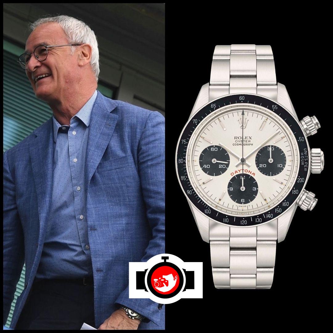 football manager Claudio Ranieri spotted wearing a Rolex 6263