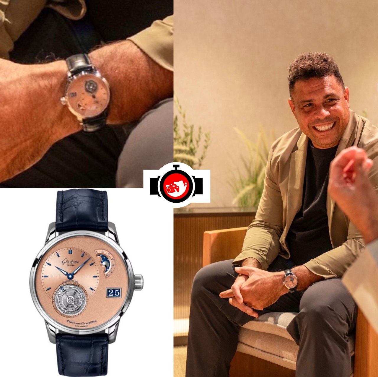 athlete Ronaldo Lima spotted wearing a Glashütte Original 1-93-03-01-03-61