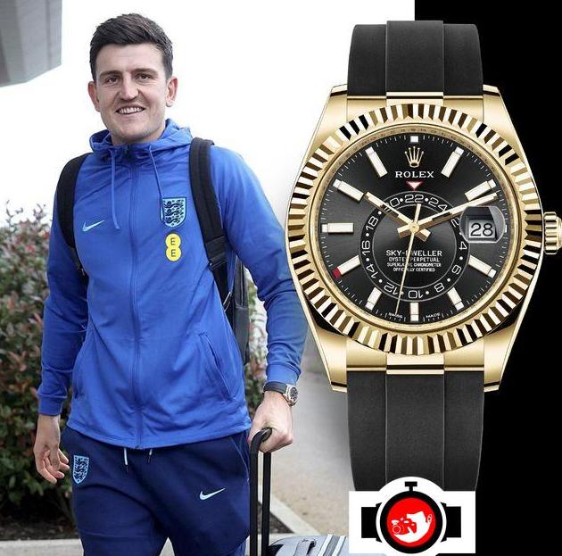 footballer Harry Maguire spotted wearing a Rolex 