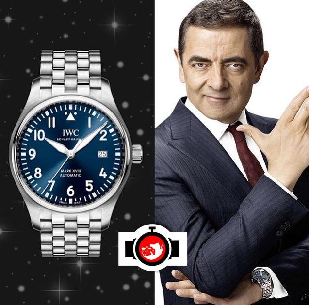 actor Rowan Atkinson spotted wearing a IWC IW327016