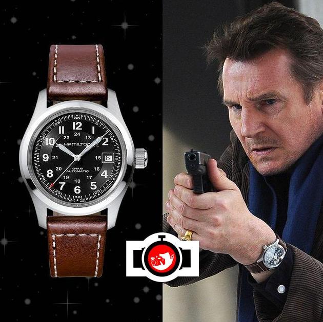 actor Liam Neeson spotted wearing a Hamilton H70455533