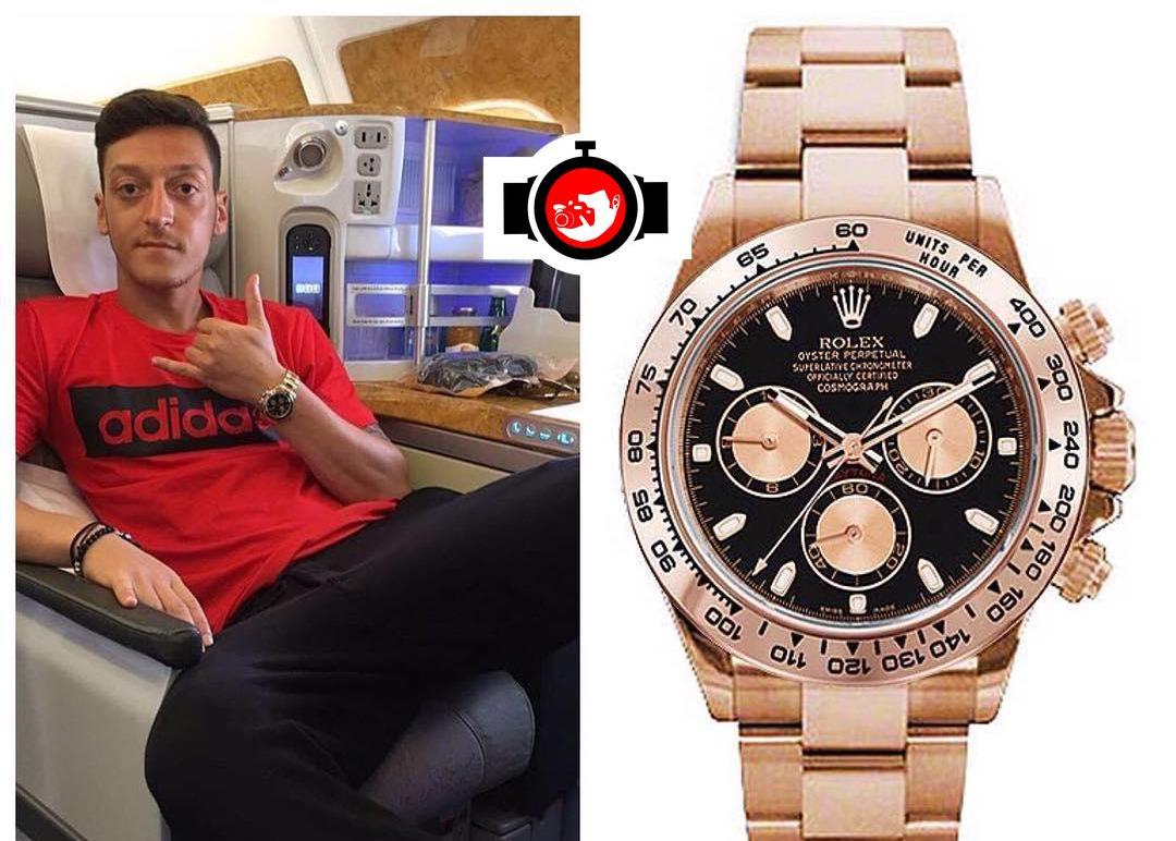 footballer Mesut Özil spotted wearing a Rolex 116505