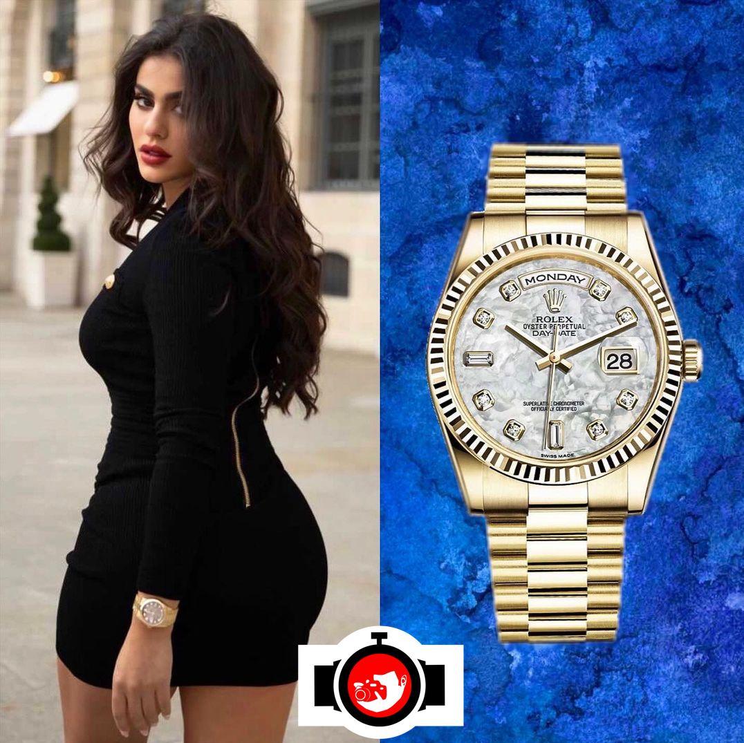 influencer Youmna Khoury spotted wearing a Rolex 118238