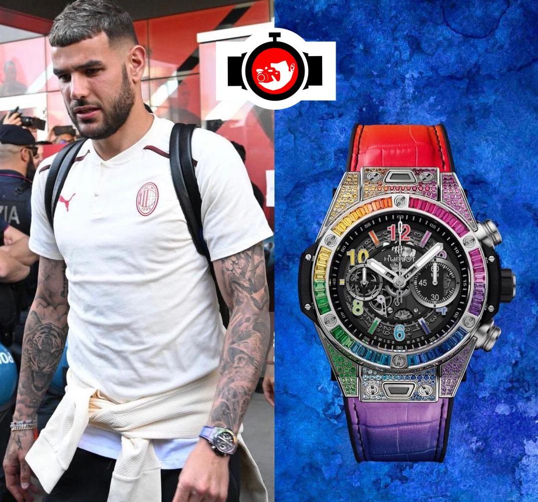 footballer Theo Hernández spotted wearing a Hublot 441.NX.1117.LR.0999