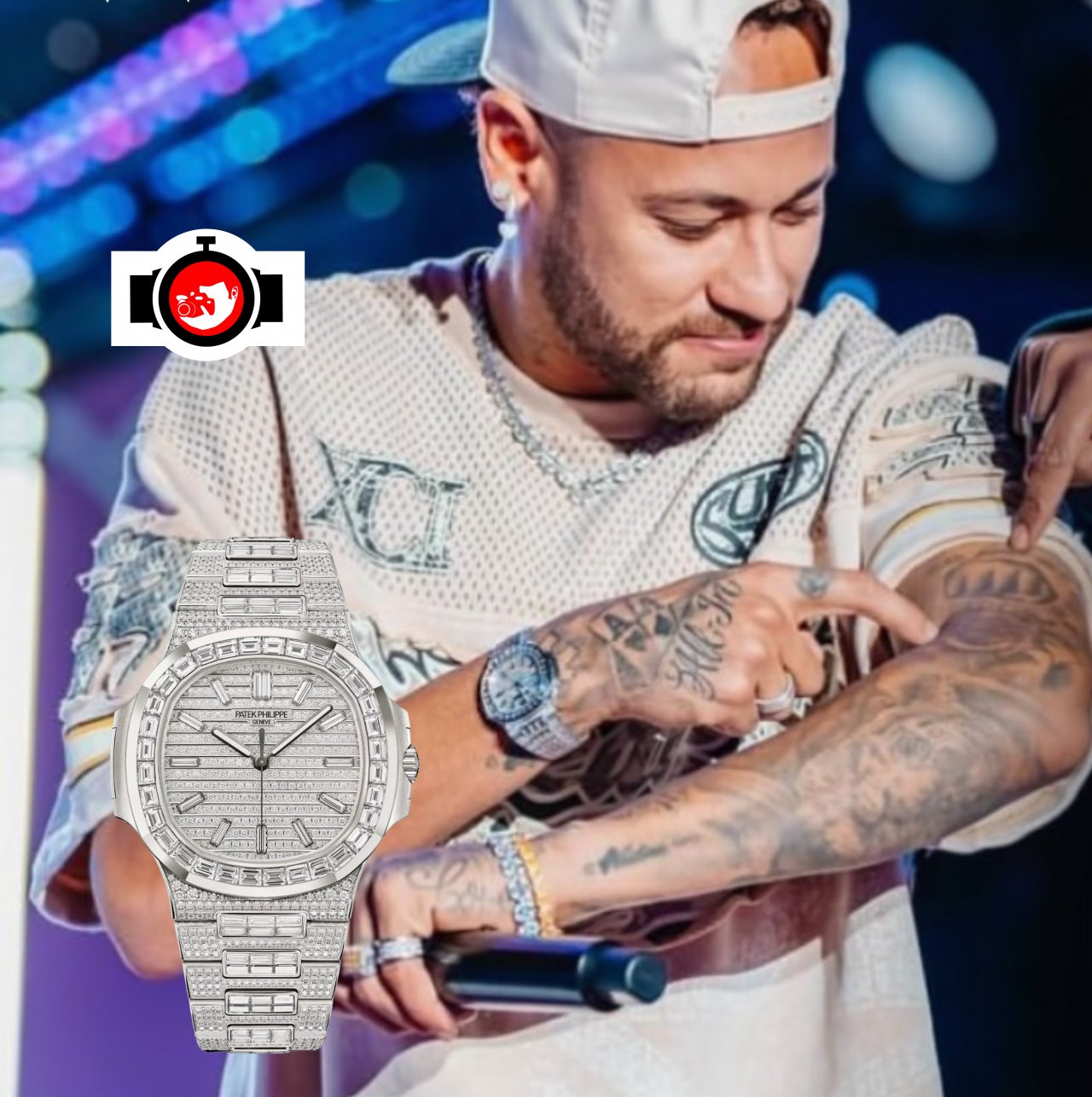 footballer Neymar Jr spotted wearing a Patek Philippe 5811/1460G