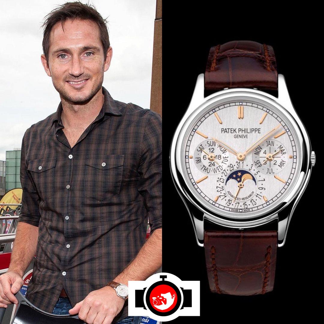 football manager Frank Lampard spotted wearing a Patek Philippe 5550P