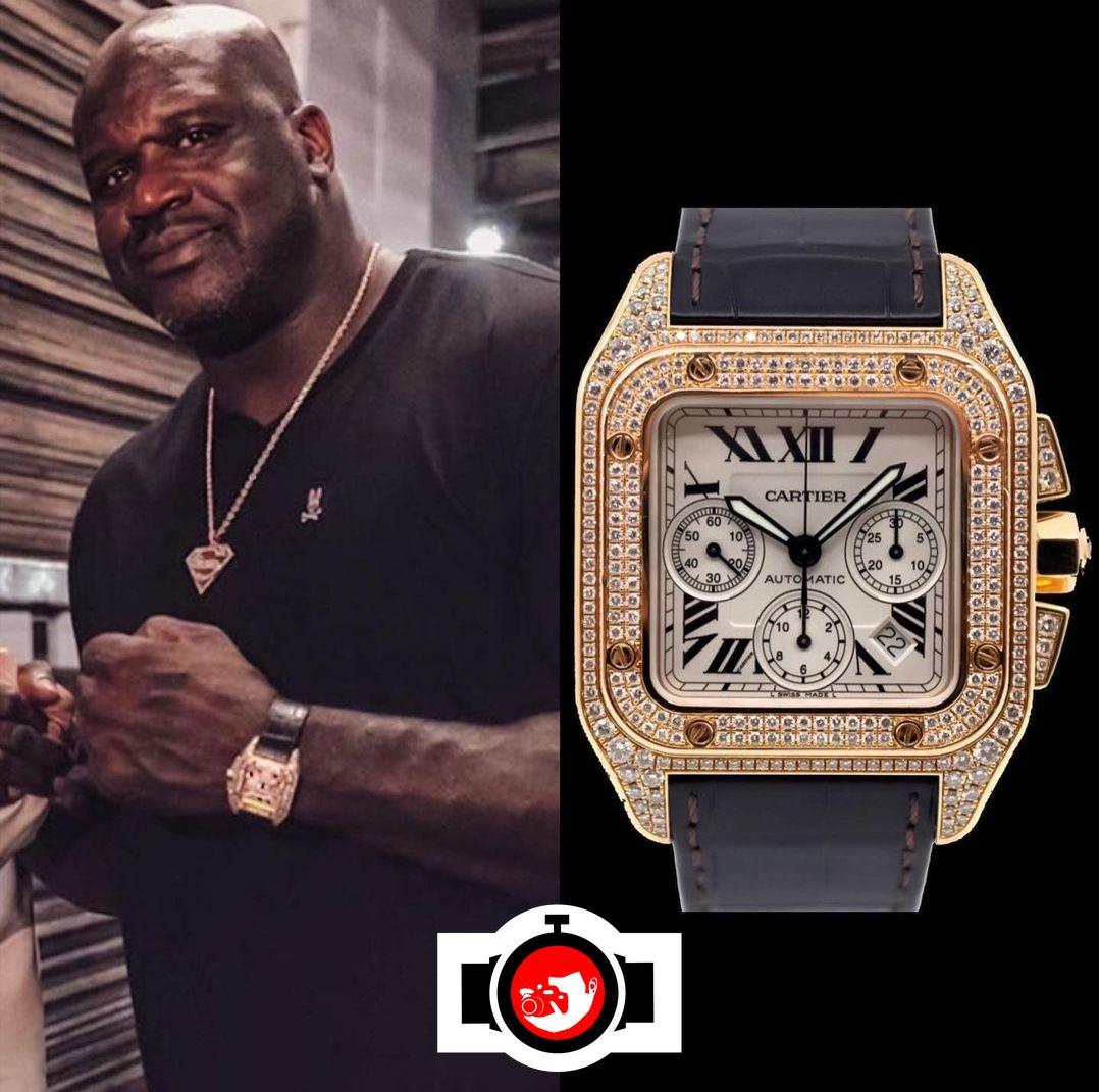 basketball player Shaquille O'Neal spotted wearing a Cartier WM502351