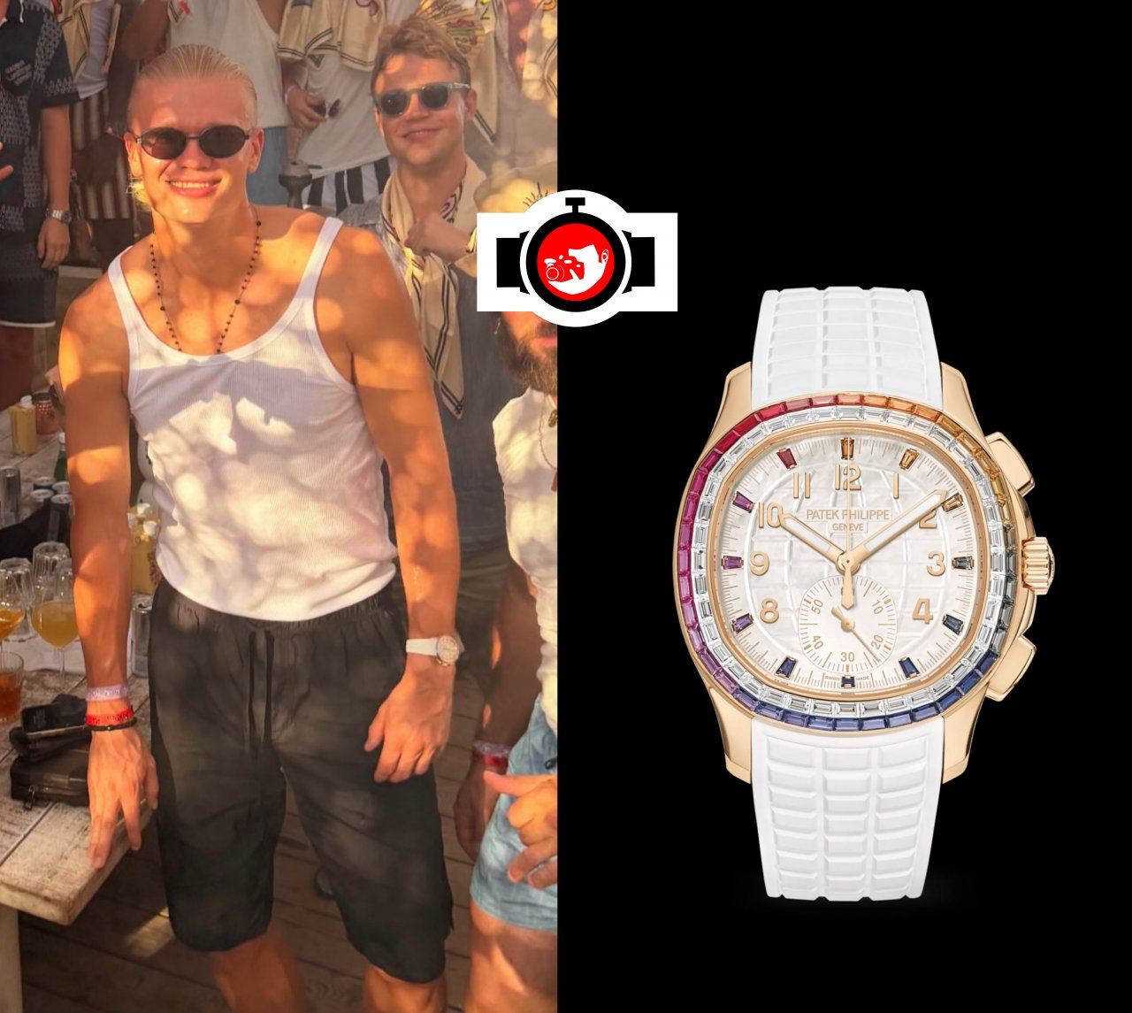 athlete Erling Haaland spotted wearing a Patek Philippe 7968/300R