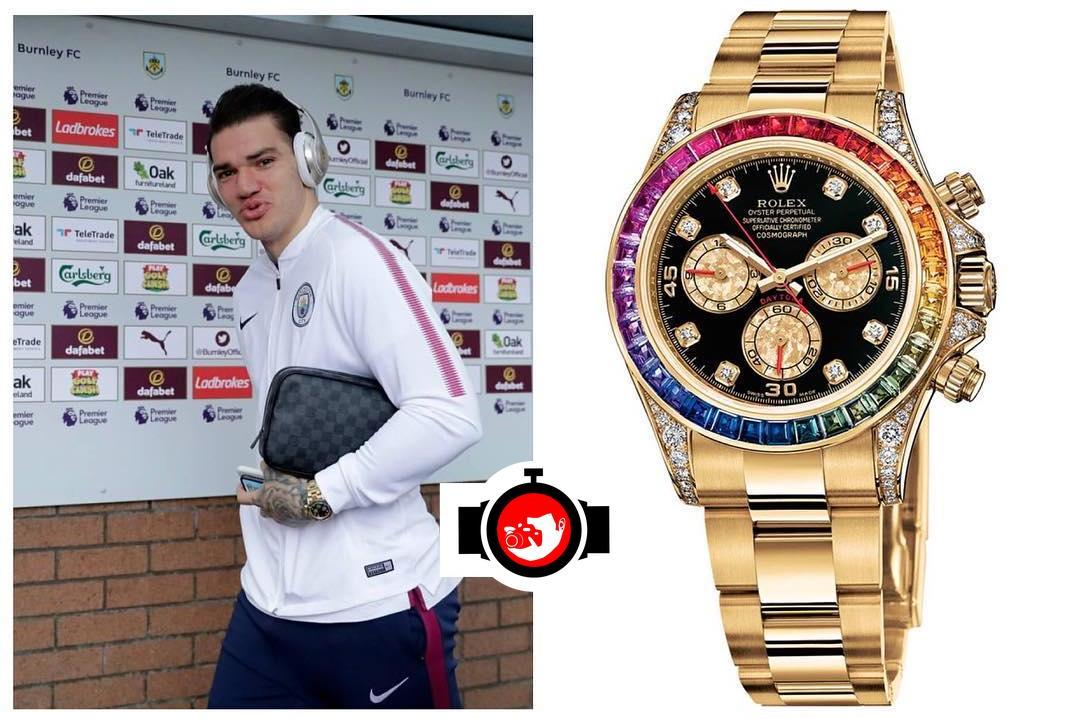 footballer Ederson Moraes spotted wearing a Rolex 116598