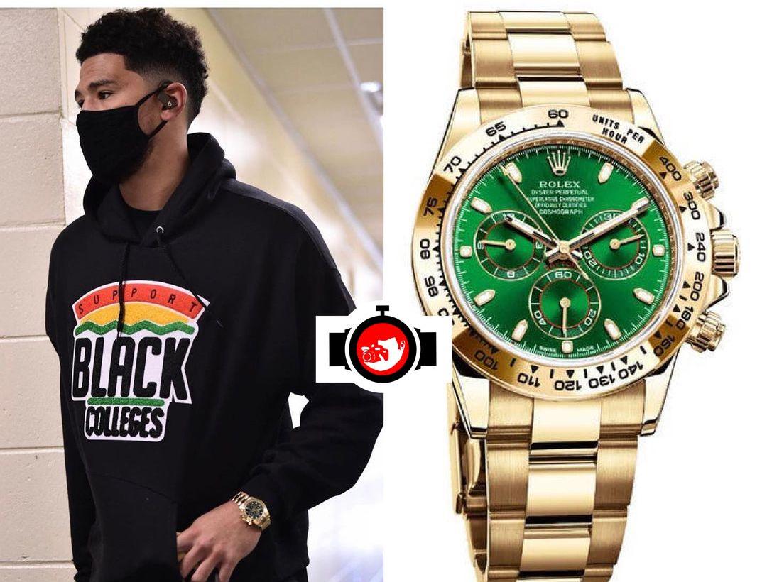 basketball player Devin Booker spotted wearing a Rolex 116508