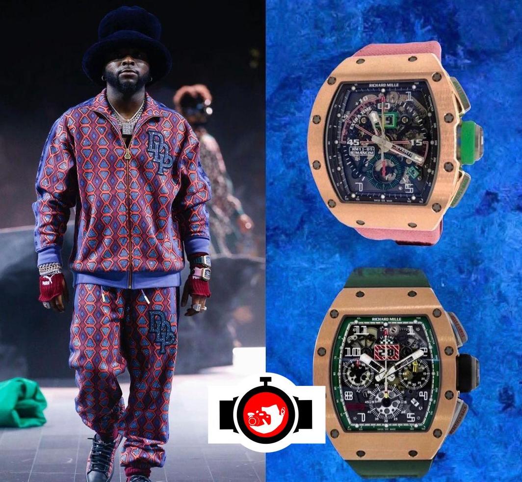 singer Davido spotted wearing a Richard Mille RM 11-01