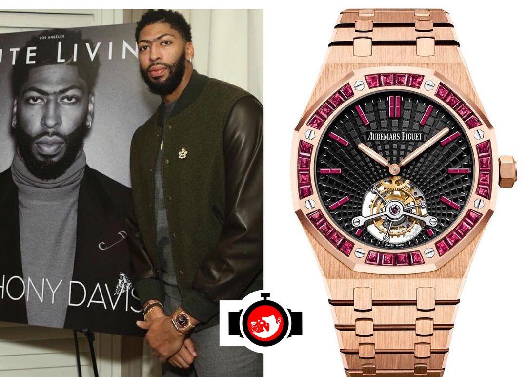 basketball player Anthony Davis spotted wearing a Audemars Piguet 26521OR