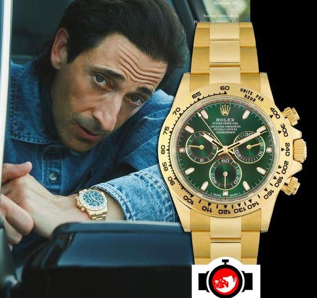 actor Adrien Brody spotted wearing a Rolex 