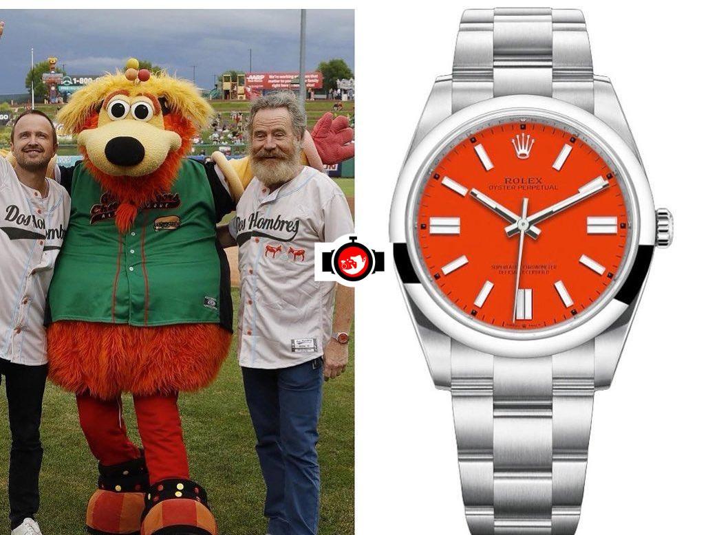 actor Bryan Cranston spotted wearing a Rolex 124300