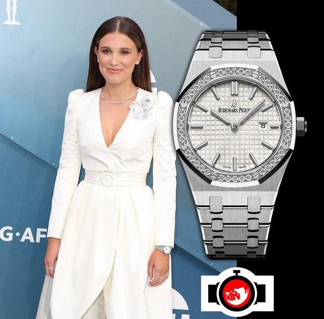 actor Millie Bobby Brown spotted wearing a Audemars Piguet 