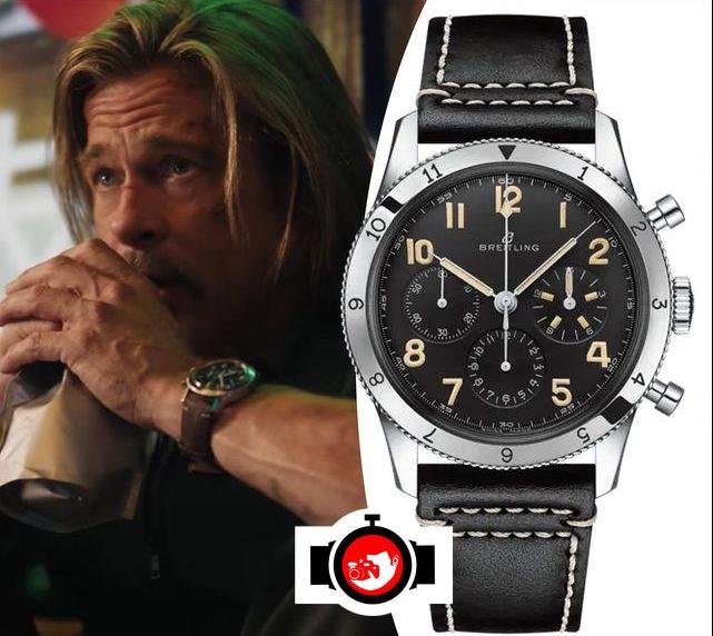 actor Brad Pitt spotted wearing a Breitling 