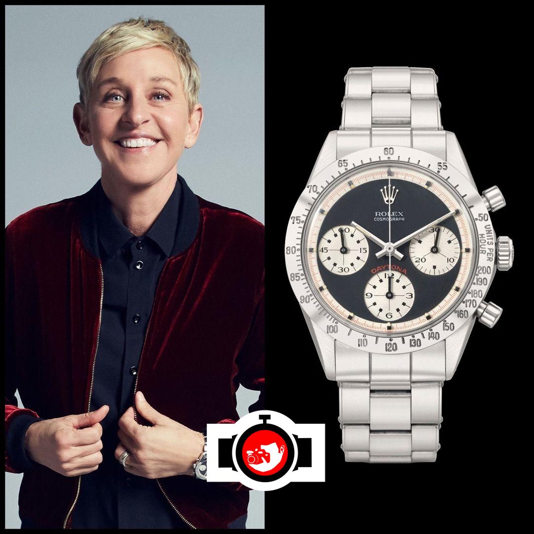 television presenter Ellen spotted wearing a Rolex 6239