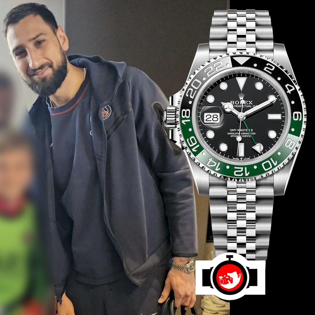 footballer Gianluigi Donnarumma spotted wearing a Rolex 