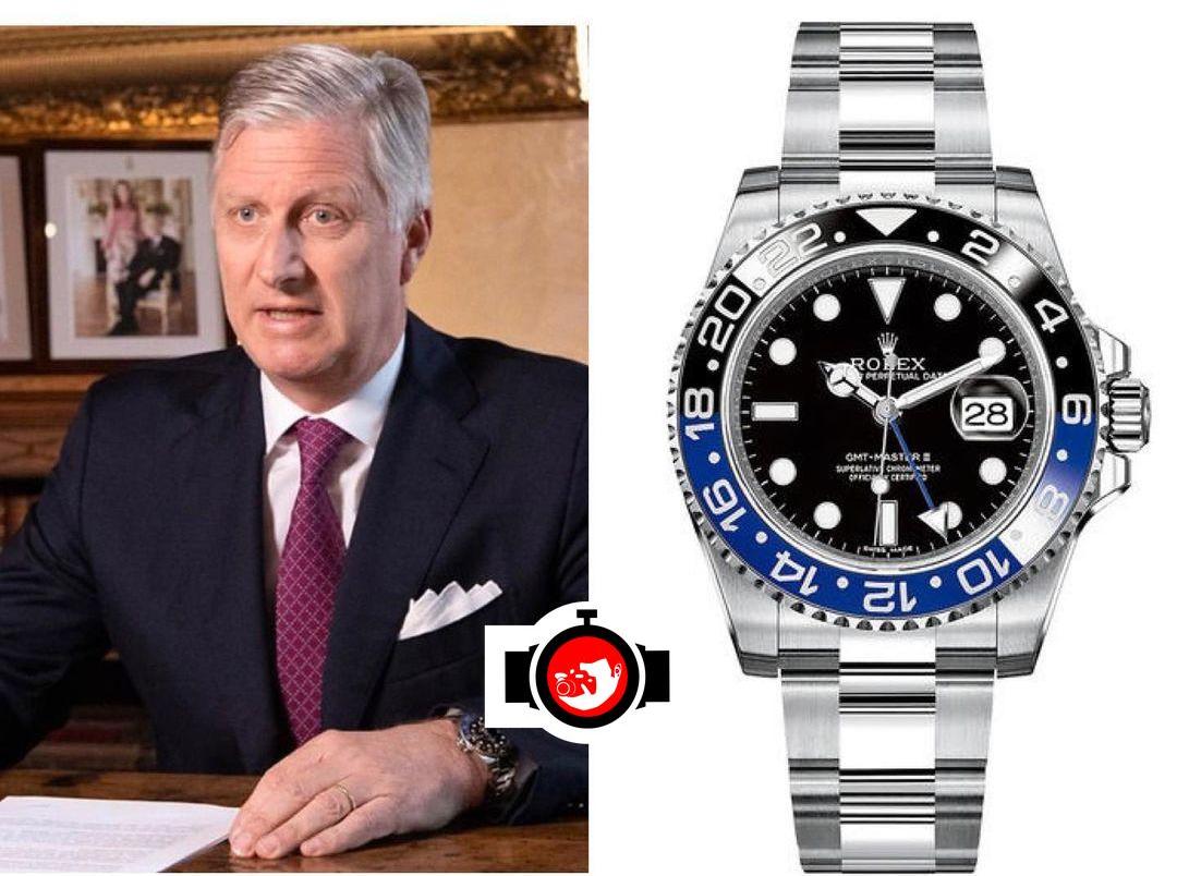 royal King Philippe spotted wearing a Rolex 116710BLNR