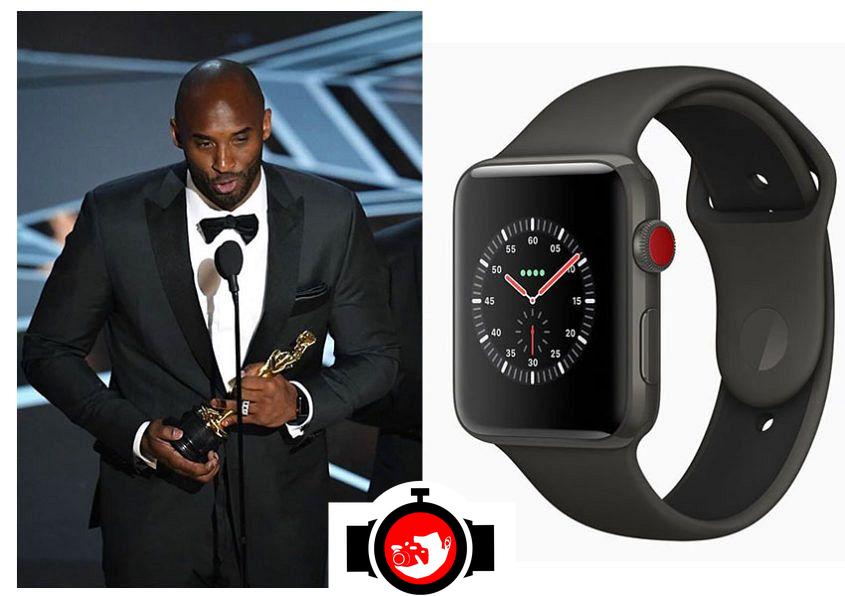 basketball player Kobe Bryant spotted wearing a Apple 