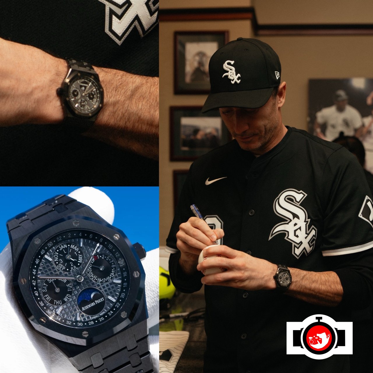 footballer Robert Lewandowski spotted wearing a Audemars Piguet 26579CE.OO.1225CE.01