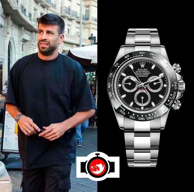 footballer Gerard Pique spotted wearing a Rolex 