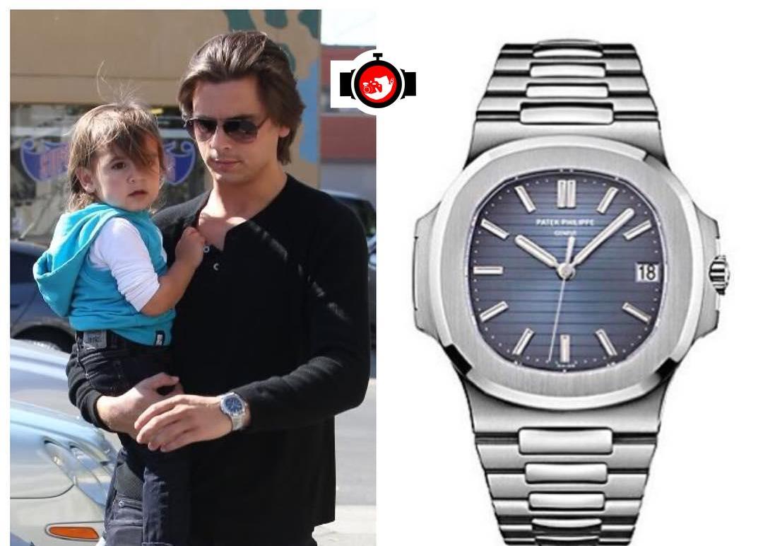 actor Lord Scott Disick spotted wearing a Patek Philippe 5711-1A-010