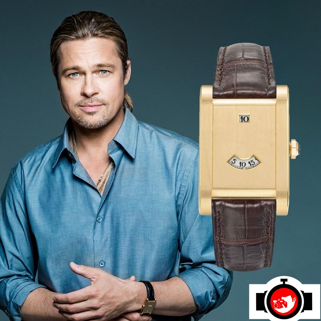 A Look at Brad Pitt's Stunning Rose Gold Jumping Hours Cartier Tank Watch