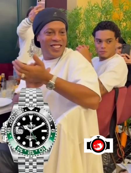 footballer Ronaldinho spotted wearing a Rolex 