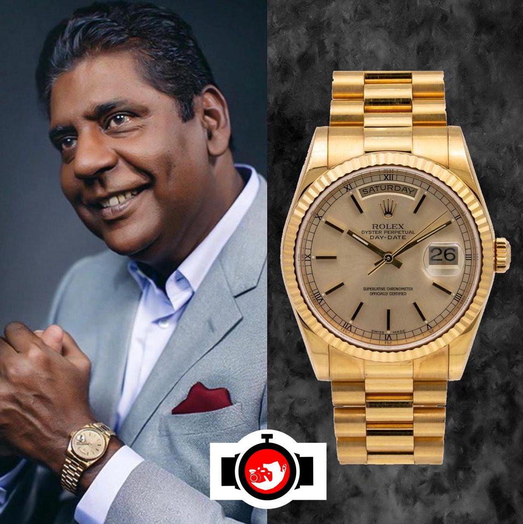tennis player Vijay Amritraj spotted wearing a Rolex 118238