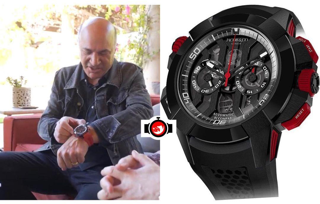 business man Kevin O'Leary spotted wearing a Jacob & Co EC313.21.SB.BB.B