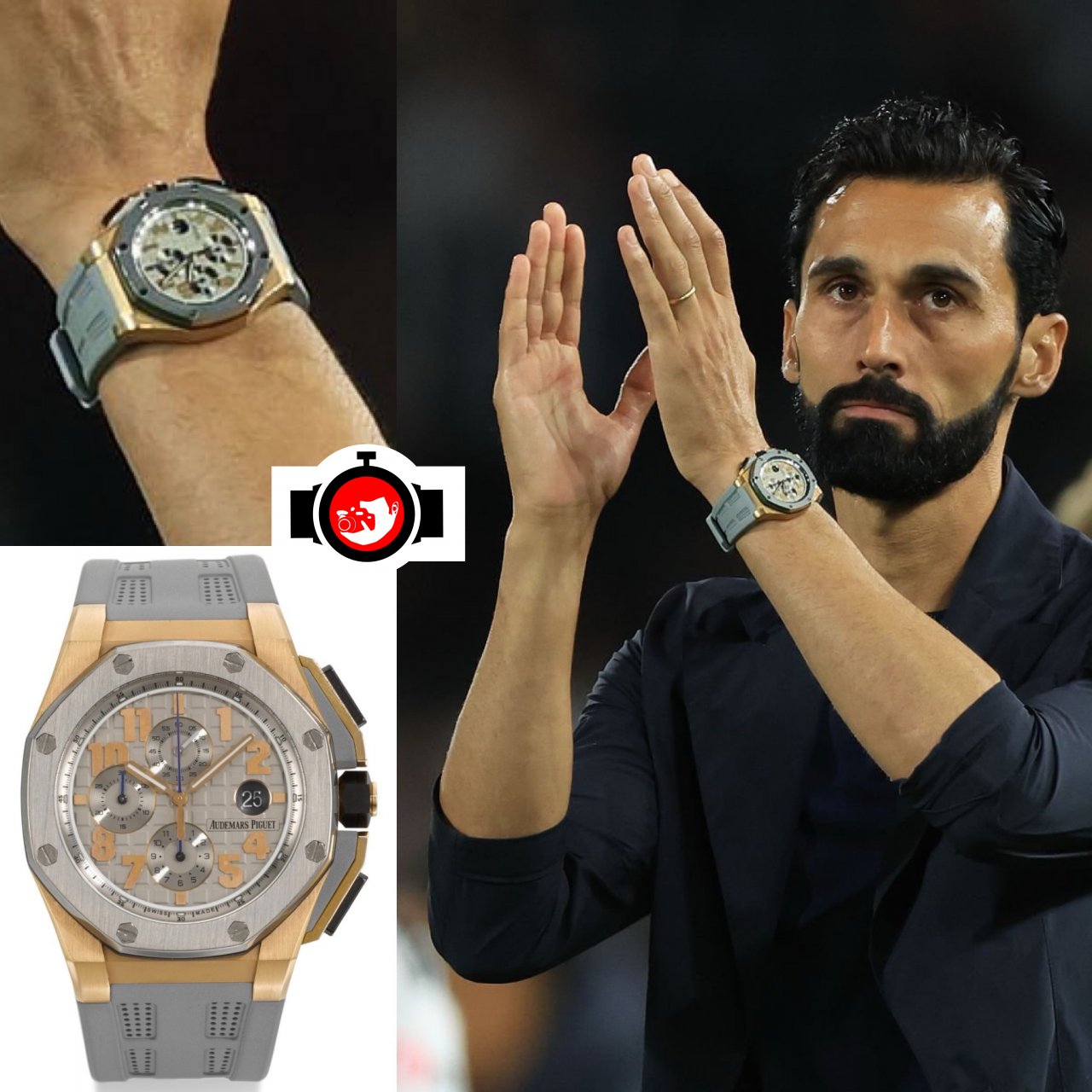 football manager Álvaro Arbeloa spotted wearing a Audemars Piguet 26210OI