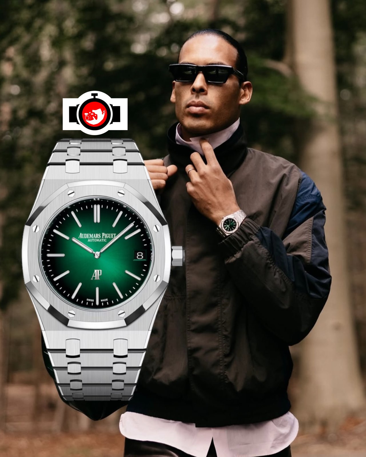 footballer Virgil van Dijk spotted wearing a Audemars Piguet 16202PT