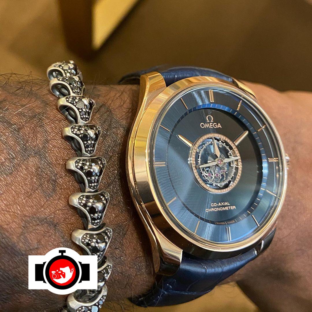 tennis player Gaël Monfils spotted wearing a Omega 