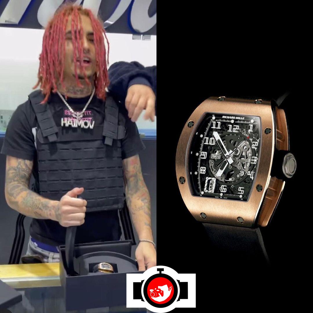 rapper Lil Pump spotted wearing a Richard Mille RM10