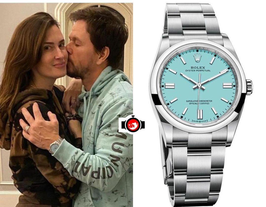Mark Wahlberg's Blue Turquoise Rolex Oyster Perpetual Takes Center Stage