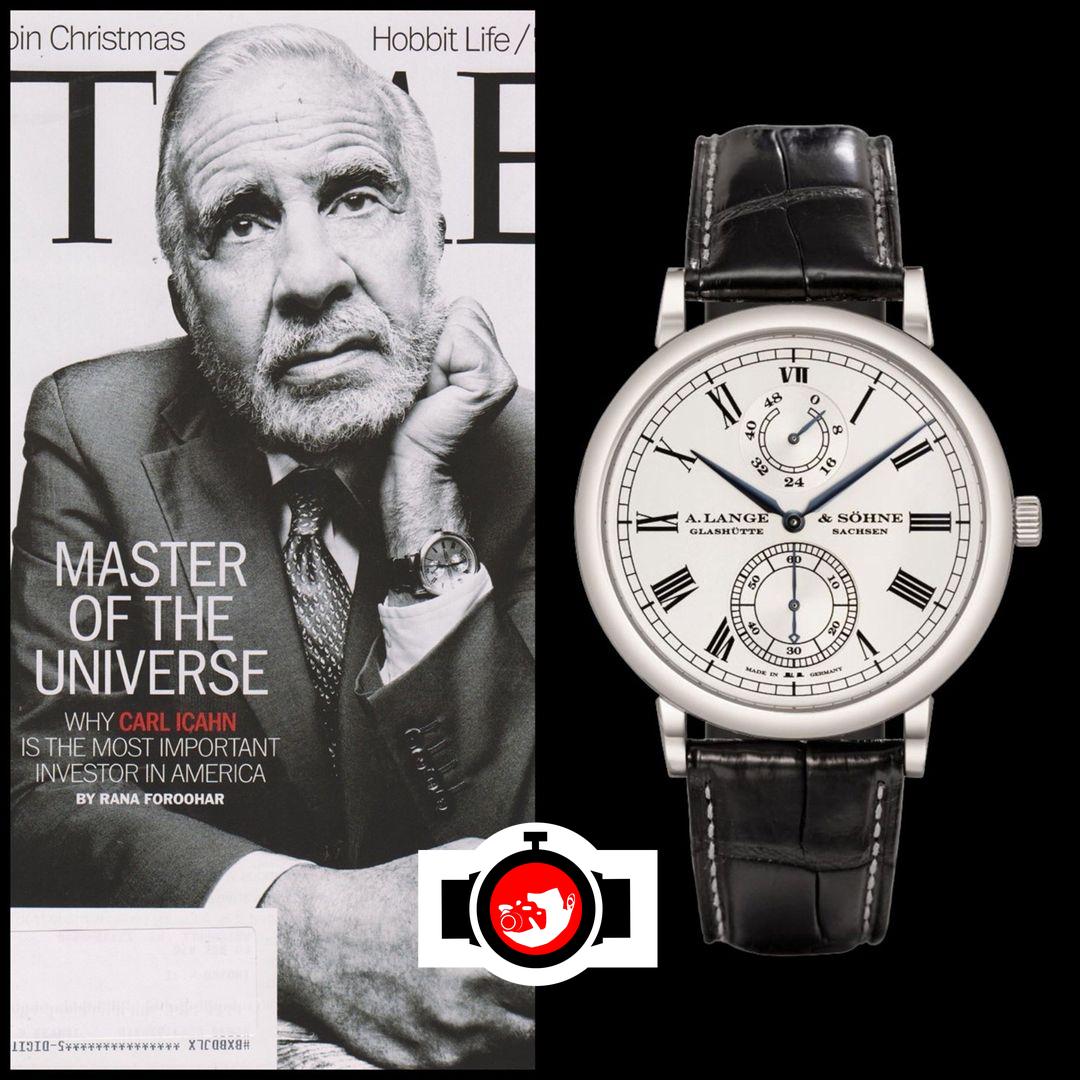business man Carl Icahn spotted wearing a A. Lange & Söhne 304.049
