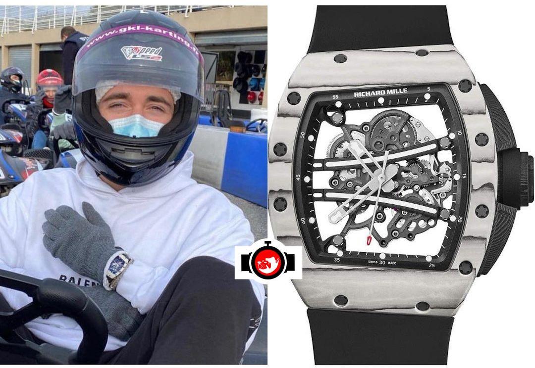 pilot Charles Leclerc spotted wearing a Richard Mille RM61-01