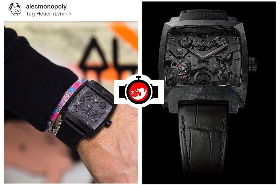 artist Alec Monopoly spotted wearing a Tag Heuer 