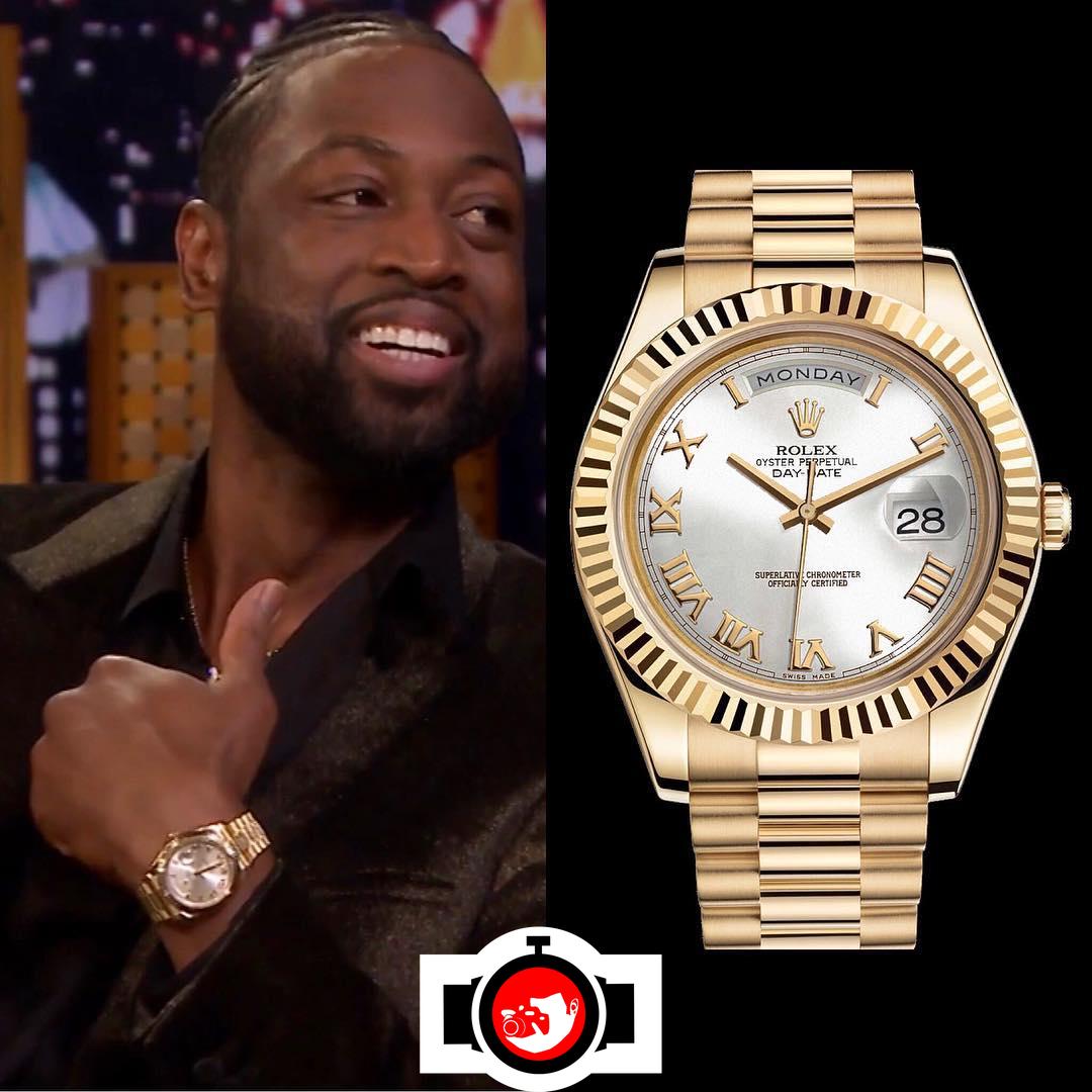 basketball player Dwyane Wade spotted wearing a Rolex 