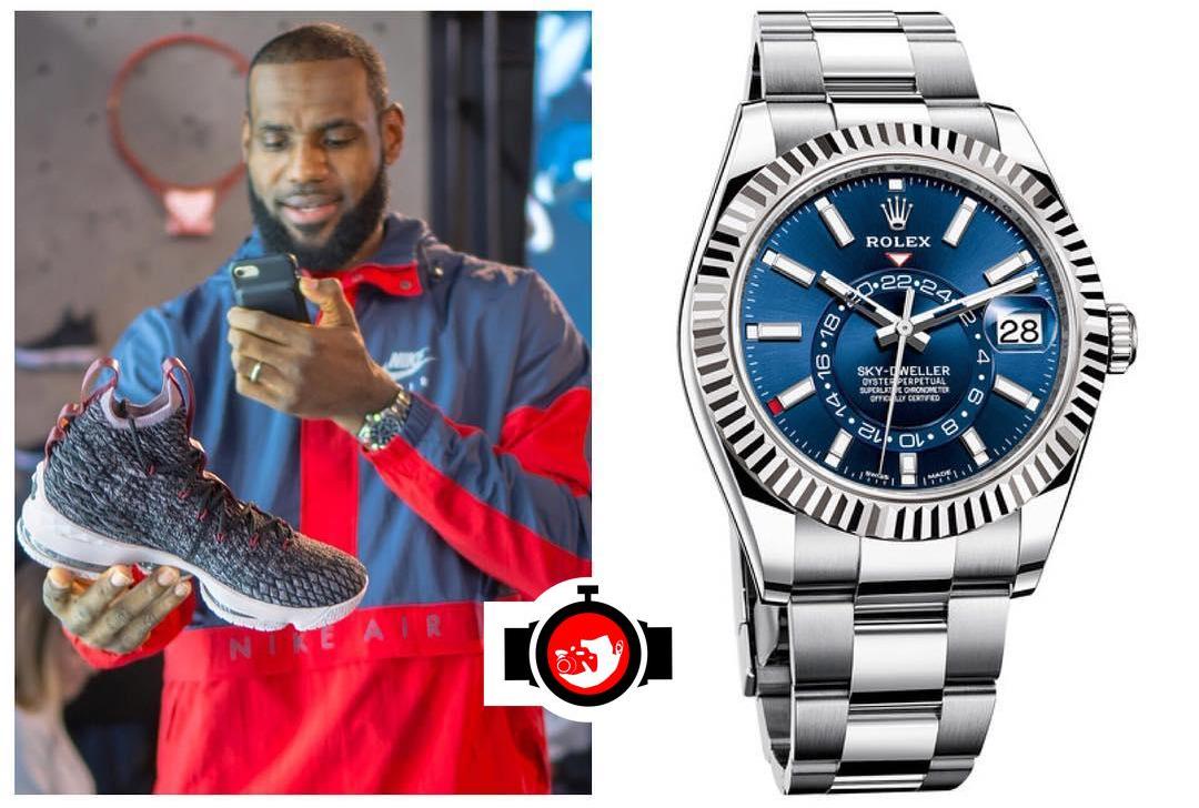 LeBron James' Impressive Watch Collection: A Look at His Rolex Skydweller with a Blue Dial