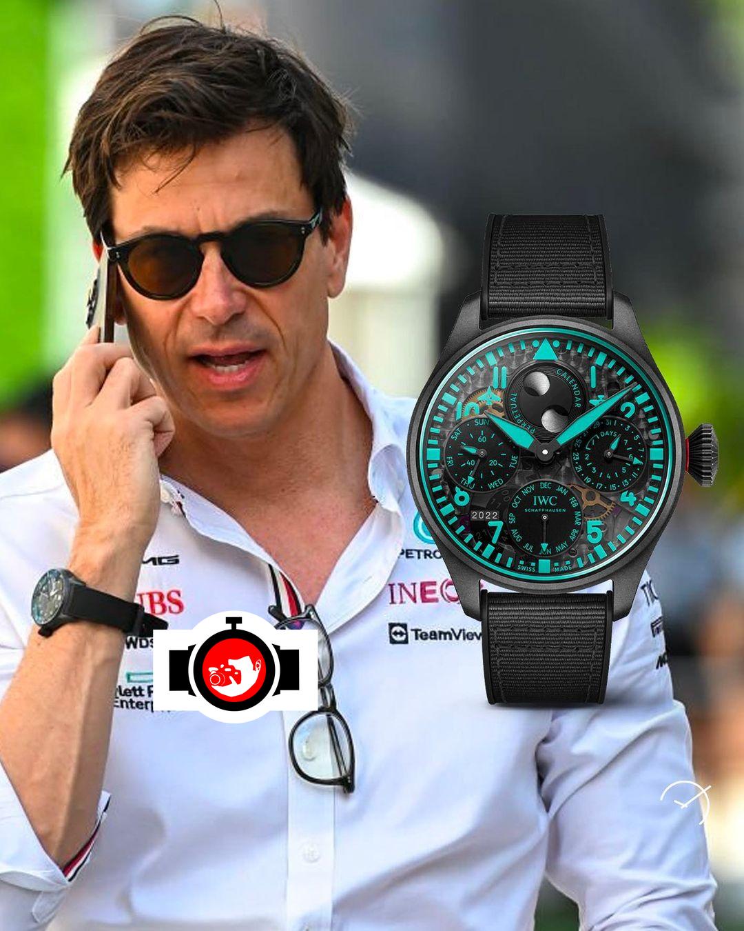 pilot Toto Wolff spotted wearing a IWC IW503607