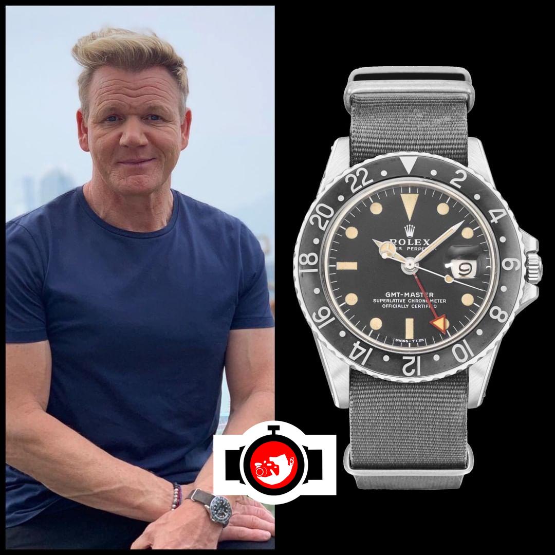 chef Gordon Ramsay spotted wearing a Rolex 1675