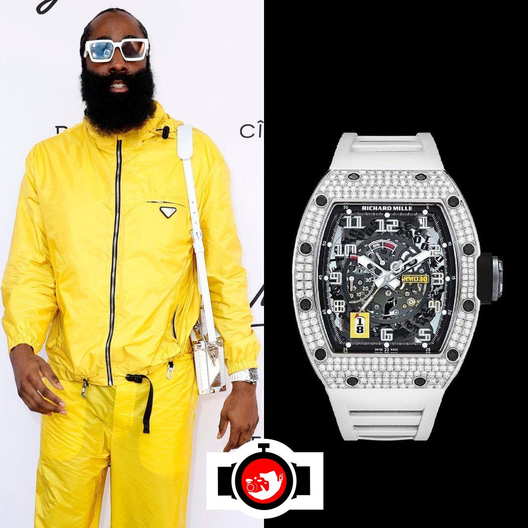basketball player James Harden spotted wearing a Richard Mille RM030
