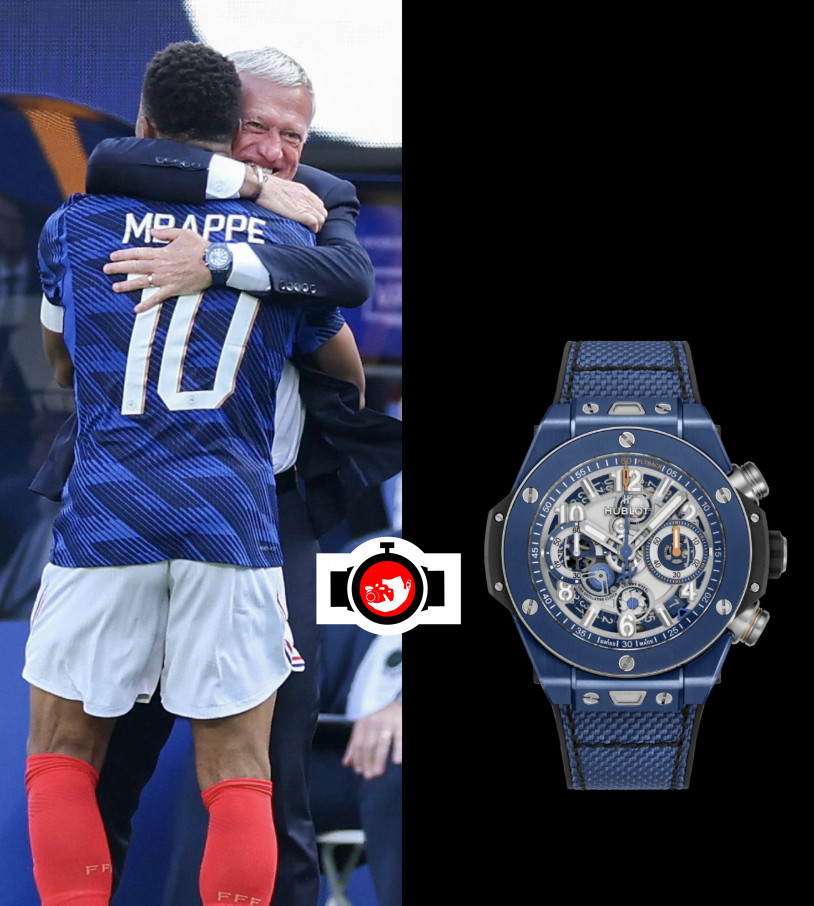 football manager Didier Deschamps spotted wearing a Hublot 421.LH.1200.RX